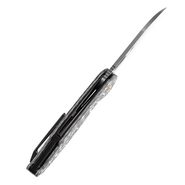 KANSEPT Model 6(Left-handed) Damascus 0.126''3.2mm Black White Carbon Fiber K1022L1 - KNIFESTOCK