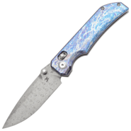 KANSEPT Eaglestrike Damascus 0.118&quot; / 3.0mm Titanium Crossbar lock K1095V1 - KNIFESTOCK