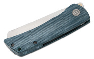 Petrified Fish PFE05 Flavorist Satin K110 Blue Micarta PFE05BMP - KNIFESTOCK
