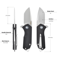 KUBEY Campe Nest Liner Lock EDC Flipper Knife Black G10 Handle KU203A - KNIFESTOCK