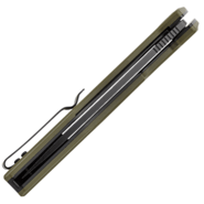Petrified Fish PFB02 Loco Black Stonewashed D2 Green G10 PFB02GRDW - KNIFESTOCK