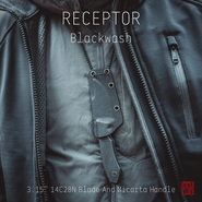 Real Steel Receptor, Black Stonewash 14C28N, Black Micarta RE-3552BM - KNIFESTOCK