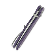 GEO Knife Ethereal Cutter SW M390 Blade Purple G10 - KNIFESTOCK