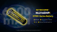 Nitecore battery NL2160HPi - KNIFESTOCK