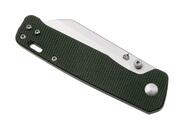 QPS Penguin V2 D2, finitura a 2 toni stonewash - satinata, Manico: Micarta verde QS130V - KNIFESTOCK