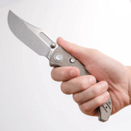 Vosteed Naga S35VN Stonewash Green Norplex UltreX™ Micarta A3902 - KNIFESTOCK