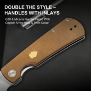 Kizer Retro | Nitro-V | Micarta &amp; Brass | - KNIFESTOCK