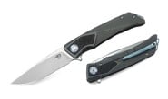 BESTECH SKY HAWK CPM-S35VN, Bead Blast+Satin, Titanium+CarbonFiber inlayed, Gray BT1804a - KNIFESTOCK