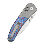 Kansept Dako Satin CPM S35VN 0.118&quot; / 3.0mm Stonewashed Titanium, Timascus K1101 - KNIFESTOCK