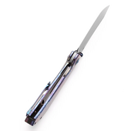 KANSEPT Tipper Damascus 0.137&#039;&#039;/3.5mm Titanium with Lightning Strike Finish K1079A3 - KNIFESTOCK