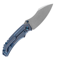 Kansept Pelican EDC Stonewashed CPM-S35VN Blue Anodized Titanium K1018A6 - KNIFESTOCK