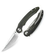 BESTECH IRIDA 14C28N, Satin+Flat Satin, Interlayer with Carbon Fiber and G10 BG25F - KNIFESTOCK