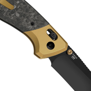 Kizer Staffi S45VN, Kőmosott + Matt DLC-Ultra, Titán &amp; CF Ki3695A1 - KNIFESTOCK