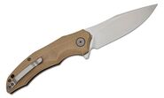 Petrified Fish PFP10 Hairtail Stonewashed K110 Brown Micarta PFP10KMW - KNIFESTOCK