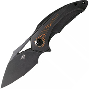 Bestech NUKE M390, Black Stonewash, Titanium+Black orange G10, Black BT2107E - KNIFESTOCK