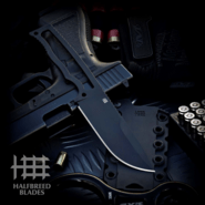 Halfbreed Blades Compact Field Knife - Fixed Blade - Drop Point CFK-01 BLK - N69 - KNIFESTOCK