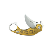 Kubey Jaw Pikal Karambit Folding Knife Ultem Handle 2.52&quot; Beadblast 14C28N Blade KU440C - KNIFESTOCK