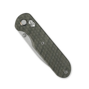 GEO Knife Ethereal Cutter SW M390 Blade Tiger Stripe Pattern Flamed Ti - KNIFESTOCK