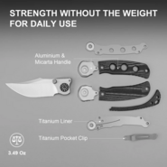 Kizer PIONEER L.F Nitro-V Aluminum &amp; Micarta ZX-FK03A3 - KNIFESTOCK