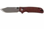 QSP Knife Kali, Button lock, 14C28N champagne ce, Dark red G10 QS159-A2 - KNIFESTOCK