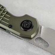 Vosteed Ankylo Elmax Stonewash, Olive Drab Aluminium A1918 - KNIFESTOCK