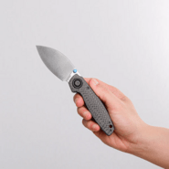 Vosteed Shilin Cutter Elmax Satin Black Carbon Fiber A2810 - KNIFESTOCK