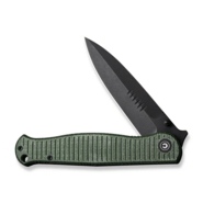 CIVIVI RS71 Green Canvas Micarta HandleBlack Stonewashed Nitro-V BladeLiner Lo - KNIFESTOCK