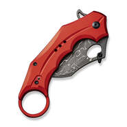 CIVIVI Incisor II Red Aluminum Handle Damascus Blade C16016B-DS1 - KNIFESTOCK