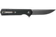 BLACK FOX Revolver Harmaa Suora Terä, Musta G10 Kahvat, Liner Lock BF-740 TI - KNIFESTOCK