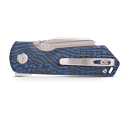 Vosteed Hedgehog S35VN Satin &amp; Brushed Black &amp; Blue GT-Mascus A1302 - KNIFESTOCK