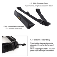 Magforce Black Label 1.5&quot; Shoulder Strap w/Pad Black #MP0229B02 - KNIFESTOCK