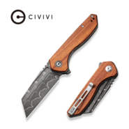 CIVIVI ExOne Guibourtia Wood HandleDamascus BladeLiner Lock C23036-DS1 - KNIFESTOCK