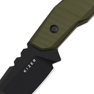 Kizer Quartz AEB-L, Fekete Stonewashed, G10 1086A1 - KNIFESTOCK