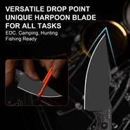 Kizer Mini Harpoon S45VN Fat Carbon - KNIFESTOCK