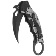 Fox Fox THE SPIRIT taittuva karambit, terä ruostumaton teräs N690Co black idroglide - KNIFESTOCK