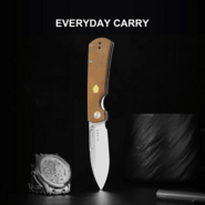 Kizer Retro | Nitro-V | Micarta &amp; Brass | - KNIFESTOCK
