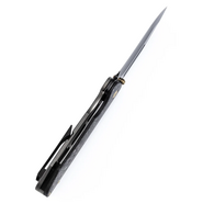 KANSEPT Superhawk Blackwash CPM S35VN 0.157&quot; / 4.0mm Titanium &amp; Shred Carbon Fiber K1084B2 - KNIFESTOCK