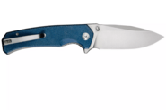 Sencut Skarnax SENCUT Blue Canvas Micarta HandleSatin Finished 9Cr18MoV BladeL - KNIFESTOCK