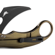 LionSteel L.E.One Mid Kokkupandav nuga VANA MUST M390 tera, ROHELINE alumiiniumkäepide - KNIFESTOCK