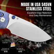 Kizer C01C 2.9 S45VN Ti &amp; Crystallized Ti -  Xmas edition - KNIFESTOCK