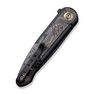 WE KNIFE Smooth Sentinel Black, Copper Titanium,CF/Black Stonewashed  CPM 20CV WE20043-6 - KNIFESTOCK