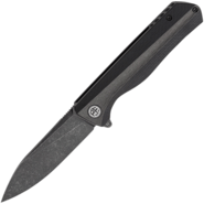 Petrified Fish PF818 Forward Black Stonewashed D2 Carbon Fiber With Black G10 PF818CDW - KNIFESTOCK