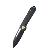 Kubey Royal Frame Lock EDC Pocket Knife Front Flipper Black 6AL4V Titanium Handle KB321O - KNIFESTOCK
