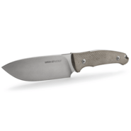Viper RANGER Drop Point Stonewash N690Co, Green Canvas Micarta, Leather Sheath VT4054CG - KNIFESTOCK