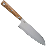 DUE CIGNI HAKUCHO SANTOKU CM 16,5 - INOX 4199 NITRO B MCO OLIVO 2C 505 OL - KNIFESTOCK