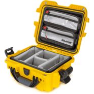 Nanuk 905 Case w/lid org. - w/divider - Yellow - Pro Photo Kit case 905S-060YL-0A0 - KNIFESTOCK