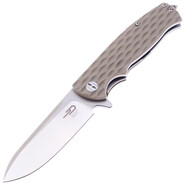 BESTECH GRAMPUS D2, Stone Wash+Satin, Beige G10 BG02C - KNIFESTOCK