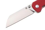 QPS Penguin V2 D2, 2-Ton-Finish Stonewash - Satin, Griff: Rotes Micarta QS130V2- - KNIFESTOCK