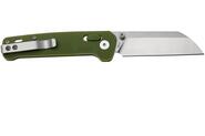 QPS Penguin Glyde 14C28N, finitura a 2 toni stonewash - satinata, Manico: FRN verde OD - KNIFESTOCK