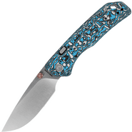 Vosteed Marten 154CM Satin,Blue Carbon Fiber - KNIFESTOCK